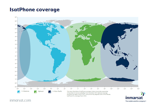 IsatPhone 2 coverage map